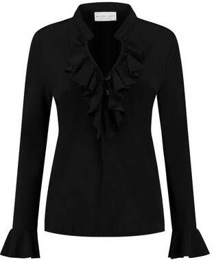 Helena Hart Zwart Blouse ruche