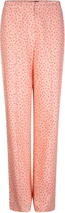 Lofty Manner Peach Broek linnen wide leg bloemetje