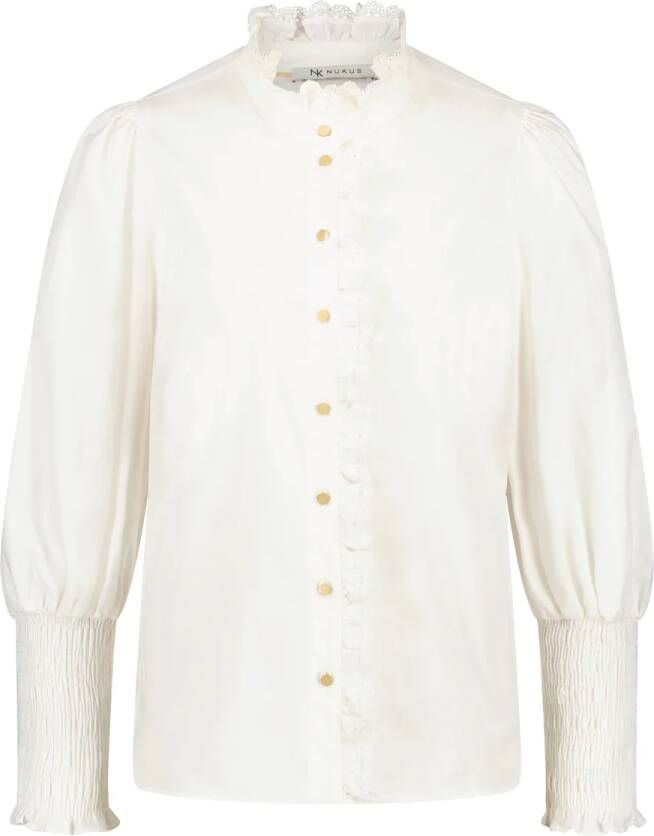 Nukus Offwhite Blouse effen