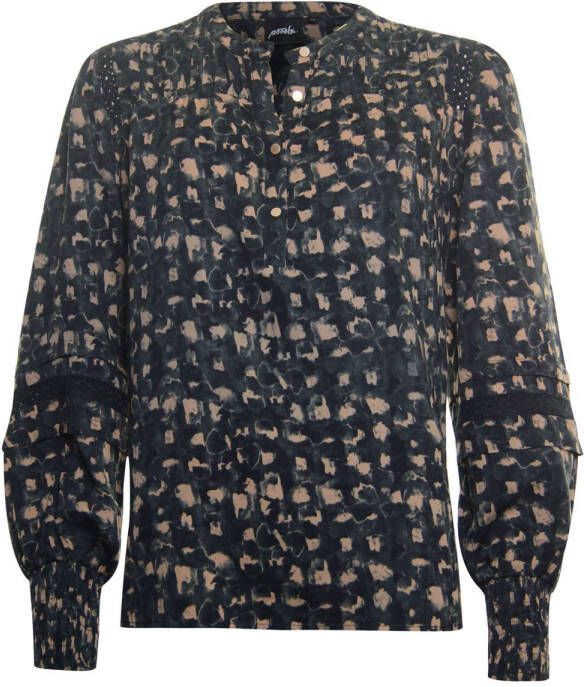Poools Zwart Blouse print