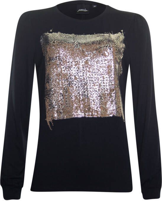 Poools Zwart T shirt glans