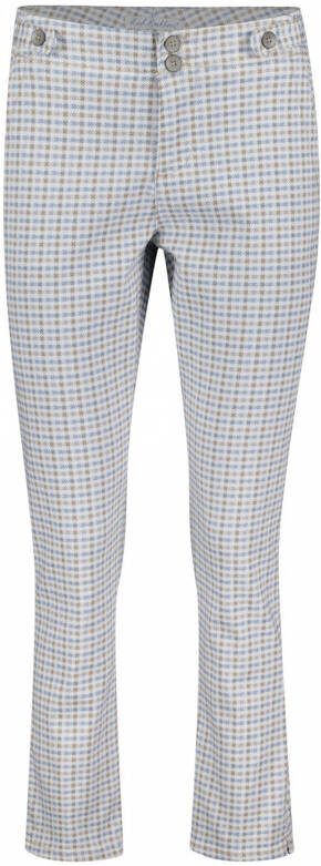 Red Button Ecru Broek ruit