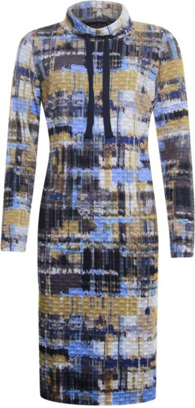 Roberto Sarto Blauw Jurk print