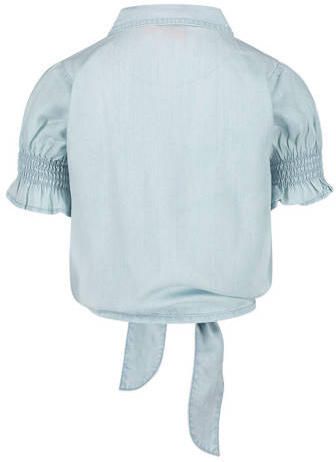 29FT blouse chambray denim Blauw Meisjes Lyocell Klassieke kraag Effen 140-146 - Foto 2