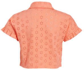 29FT blouse met broderie oranje Meisjes Katoen Klassieke kraag Effen 116 - Foto 2