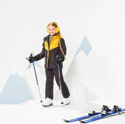 29FT ski-jack zwart geel Skijack Meisjes Polyester Capuchon Meerkleurig 164-170 - Foto 2