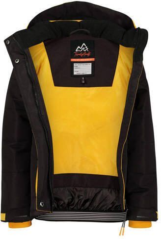 29FT ski-jack zwart geel Skijack Meisjes Polyester Capuchon Meerkleurig 164-170 - Foto 3
