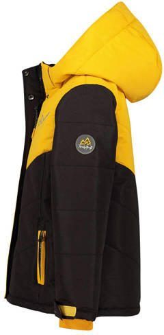29FT ski-jack zwart geel Skijack Meisjes Polyester Capuchon Meerkleurig 164-170 - Foto 4