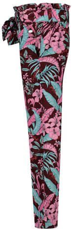 29FT straight fit broek met all over print paars roze blauw Meisjes Viscose 128-134 - Foto 2