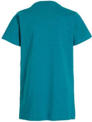 29FT T-shirt met printopdruk petrol Blauw Jongens Katoen Ronde hals Printopdruk 116 - Foto 2
