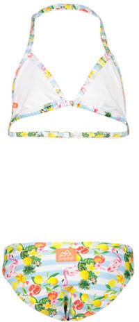 29FT triangel bikini lichtblauw wit geel Meisjes Polyester All over print 140-146 - Foto 2