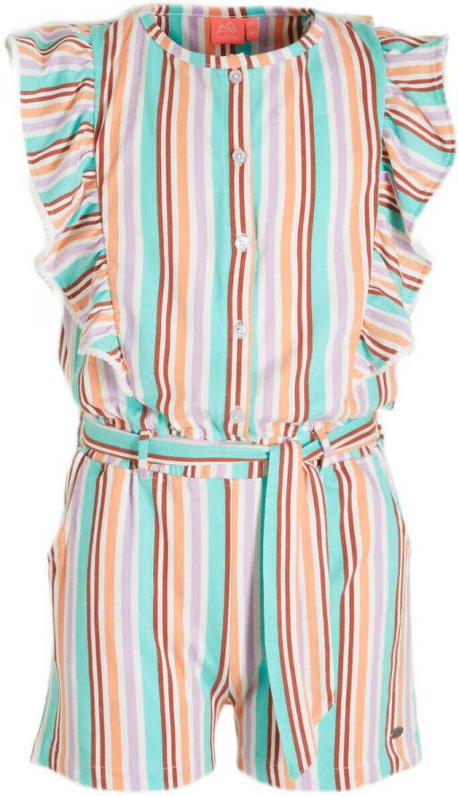 29FT gestreepte playsuit multi Meisjes Katoen Ronde hals Streep 116