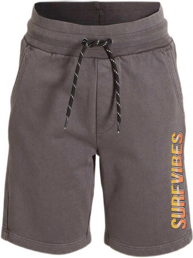 29FT sweatshort donkergrijs Korte broek Jongens Katoen Tekst 128