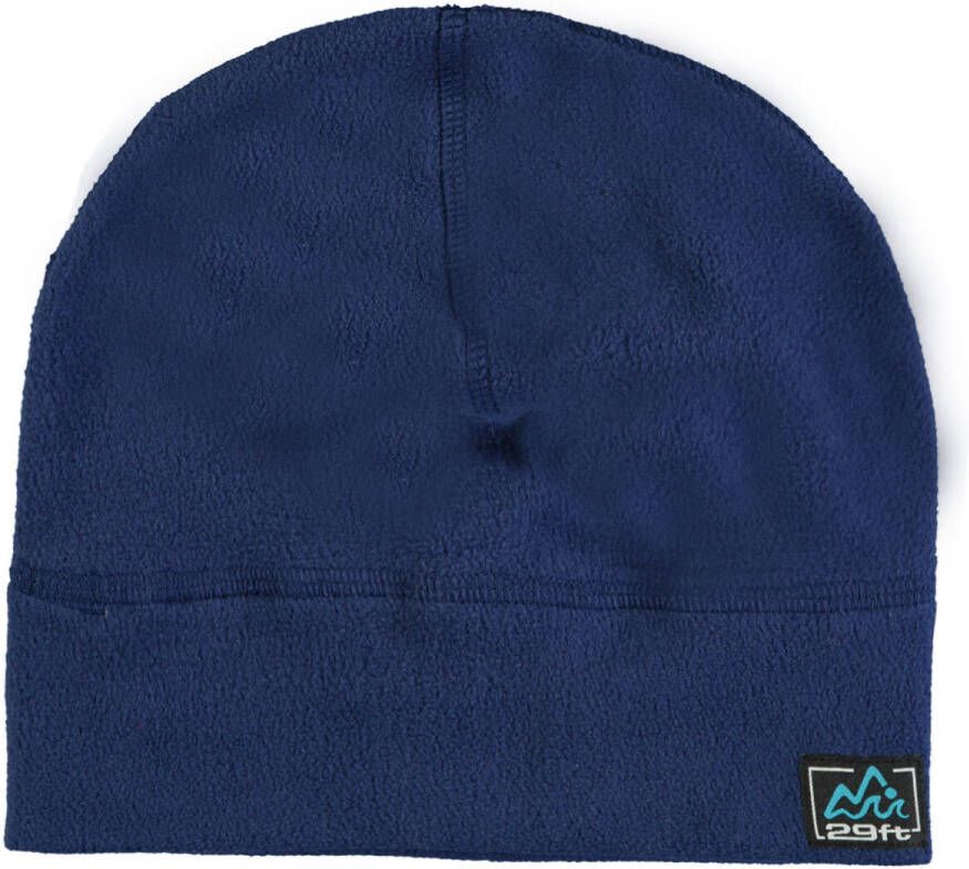 29FT fleece muts donkerblauw Polyester Effen 8-14 jaar