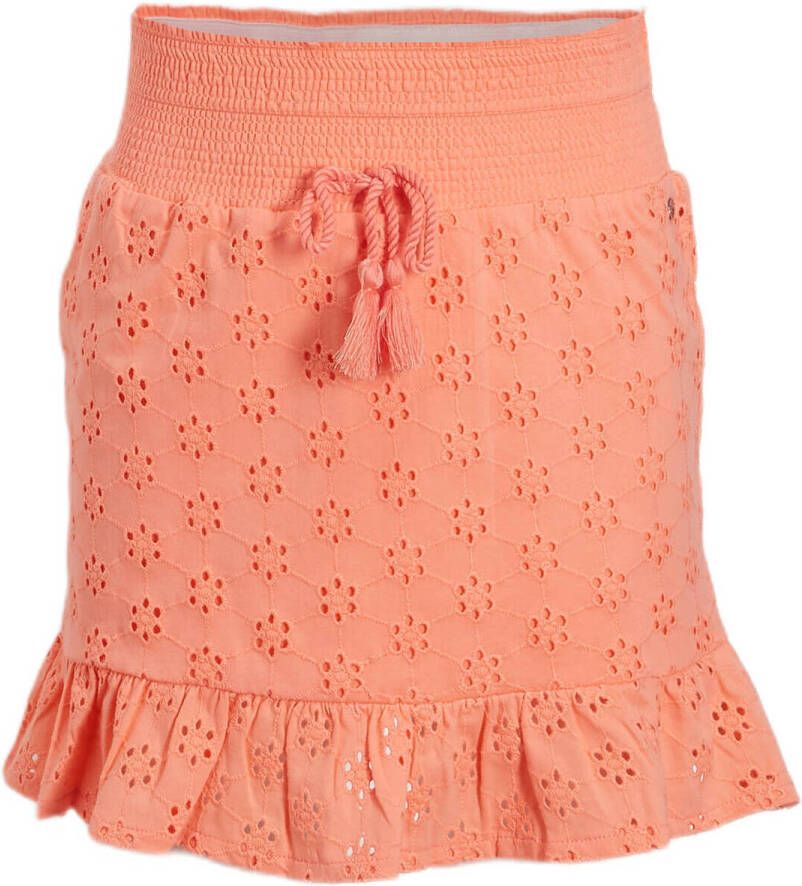 29FT rok met broderie oranje Meisjes Katoen Effen 116