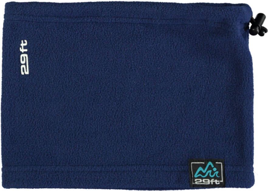 29FT fleece colsjaal donkerblauw Polyamide Effen