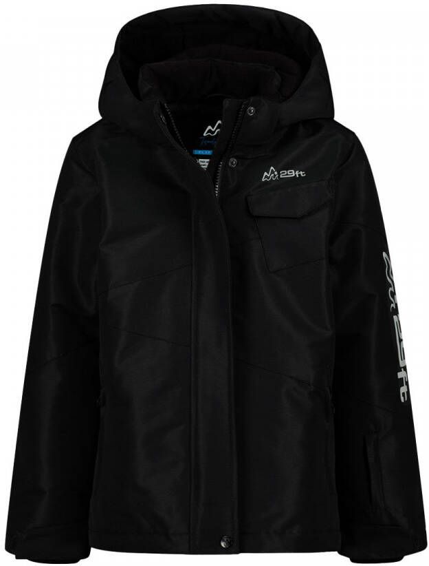 29FT ski-jas zwart Skijack Jongens Gerecycled polyester (duurzaam) Capuchon 152-158