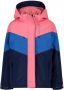 29FT ski-jack donkerblauw kobalt roze Skijack Meisjes Gerecycled polyester Capuchon 140-146 - Thumbnail 1