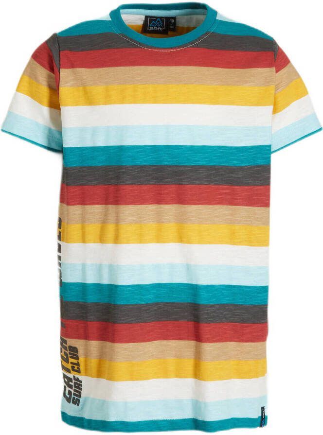 29FT gestreepte T-shirt multi Jongens Katoen Ronde hals Streep 116