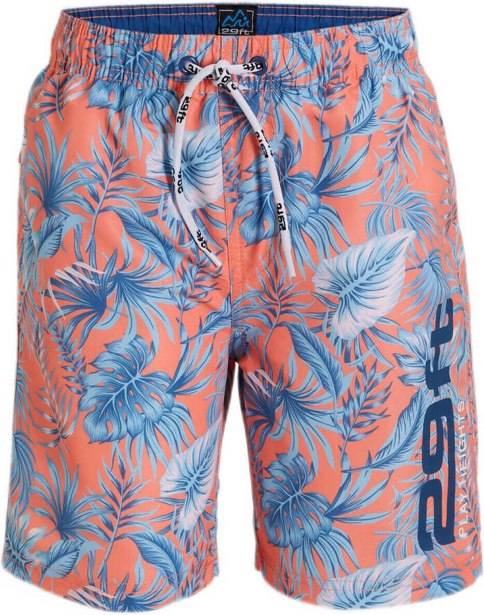 29FT zwemshort Mauro oranje blauw Jongens Gerecycled polyester Blad 176