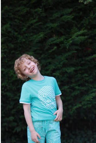 4PRESIDENT sweatshort met all over print blauw Korte broek Jongens Stretchkatoen 104 - Foto 2