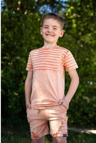 4PRESIDENT sweatshort oranje Korte broek Jongens Stretchkatoen Effen 104 - Foto 2