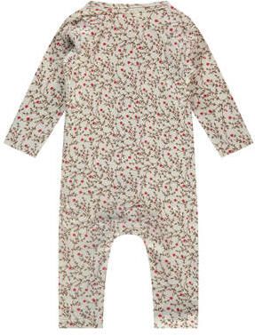 A Tiny Story baby boxpak met all over print ecru groen rood Meisjes Stretchkatoen Ronde hals 56