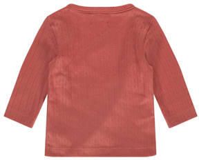 A Tiny Story baby longsleeve rood Stretchkatoen Ronde hals 50