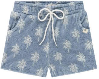 A Tiny Story badstof casual short lichtblauw wit Korte broek Jongens Katoen