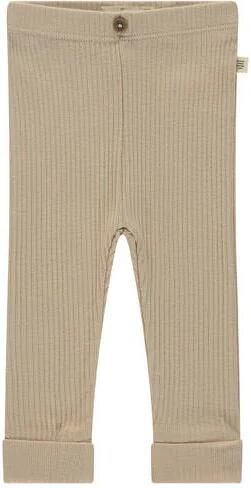 A Tiny Story casual broek beige Katoen Effen