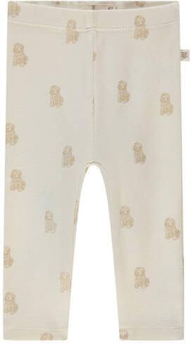A Tiny Story casual broek ecru Katoen All over print