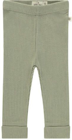 A Tiny Story casual broek groen Katoen Effen