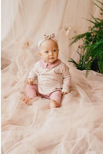 A Tiny Story gebloemde longsleeve roze Meisjes Katoen V-hals Bloemen - Foto 2