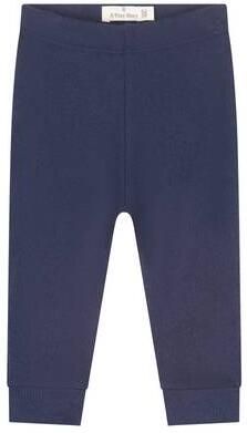 A Tiny Story katoenen babybroek donkerblauw Effen
