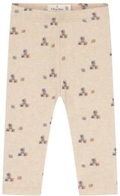 A Tiny Story katoenen babybroek met print beige All over print