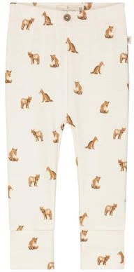 A Tiny Story katoenen babybroek met print ivoor Wit All over print