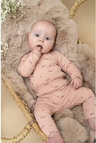 A Tiny Story katoenen babybroek met print lichtroze All over print - Foto 2
