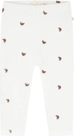 A Tiny Story katoenen babybroek met print wit All over print