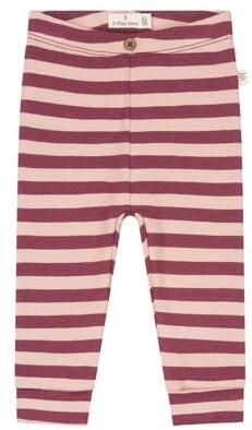 A Tiny Story katoenen gestreepte babybroek donkerrood lichtroze Streep