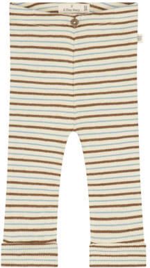 A Tiny Story katoenen slim fit gestreepte babybroek beige Streep