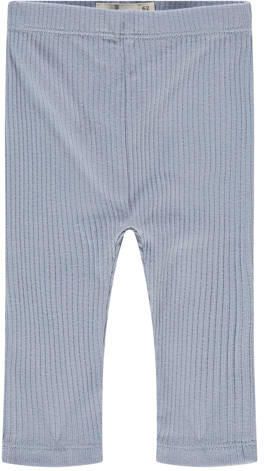 A Tiny Story legging grijsblauw rib gebreid Broek Jongens Katoen Effen