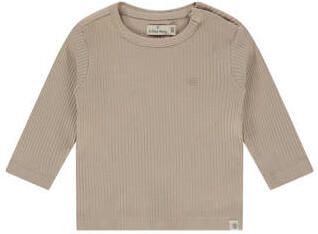 A Tiny Story longsleeve beige Katoen Ronde hals Effen