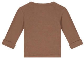 A Tiny Story longsleeve bruin Katoen V-hals Effen - Foto 2