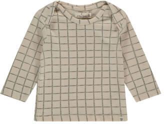 A Tiny Story longsleeve ecru Jongens Stretchkatoen Ronde hals All over print