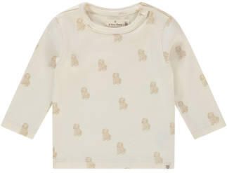 A Tiny Story longsleeve ecru Katoen Ronde hals All over print