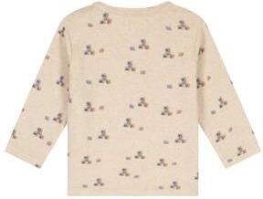 A Tiny Story longsleeve met print beige Katoen Ronde hals