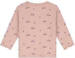 A Tiny Story longsleeve met print oudroze Meisjes Katoen Ronde hals All over print