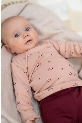 A Tiny Story longsleeve met print oudroze Meisjes Katoen Ronde hals All over print - Foto 2