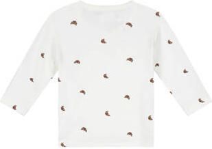 A Tiny Story longsleeve met print wit Katoen V-hals All over print - Foto 2