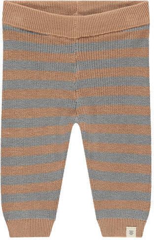 A Tiny Story loose casual broek bruin Jongens Katoen Streep